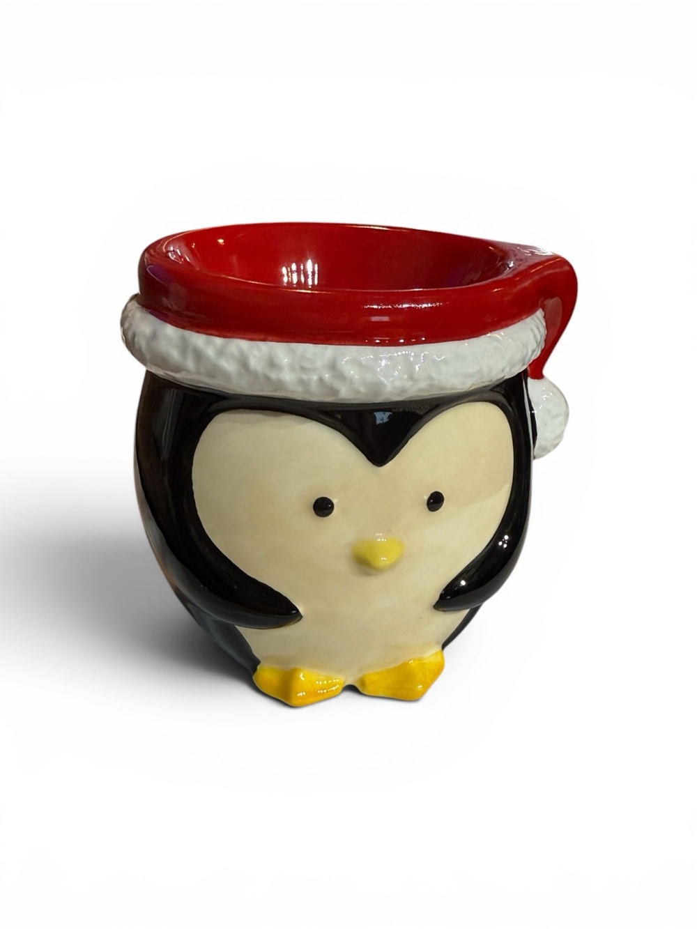Retired Scentsy Night Light & Wax Warmer: Plug-In “Baby Tux” Penguin Santa Hat